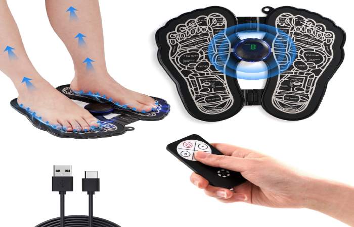 KEKOY EMS Foot Massager Pad with Romote Control,